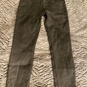 Spanx Wax Denim Jeggings silver Metallic